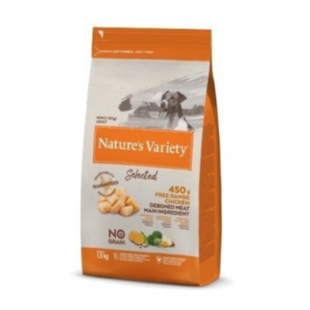 Nature´s Variety Selected No Grain Mini Fresh Chicken 1,5 Kg