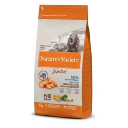 Nature´s Variety Selected No Grain Medium/ Maxi Salmón 2 K