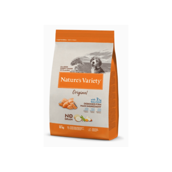 Nature's Variety Puppy Junior Salmón 10 kg