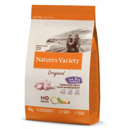 Nature´s Variety no grain Medium/Maxi con Pavo 10 kg.