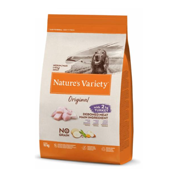 Nature´s Variety no grain Medium/Maxi con Pavo 10 kg.