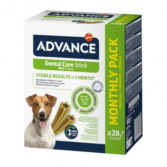 Advance Dental Care Stick Mini snack para perros. 28 Sticks